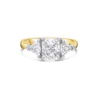 The "Tranquility" Engagement Ring with Cushion Cut & Trilliant Sides - Appleby Jewellers Dublin
