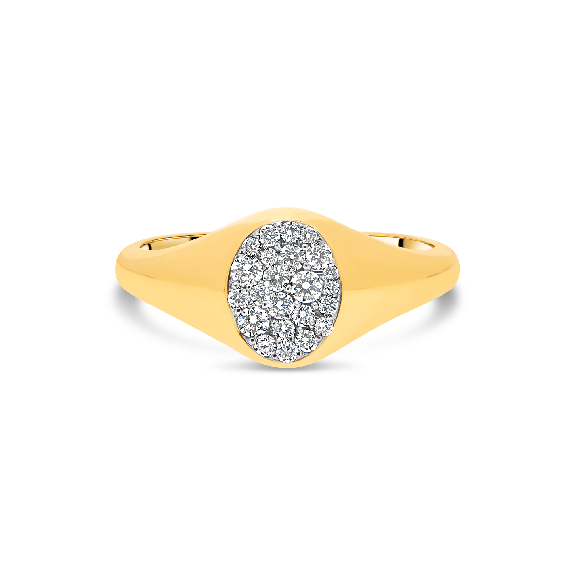 Pavé Diamond Cluster Signet Ring - Appleby Jewellers Dublin