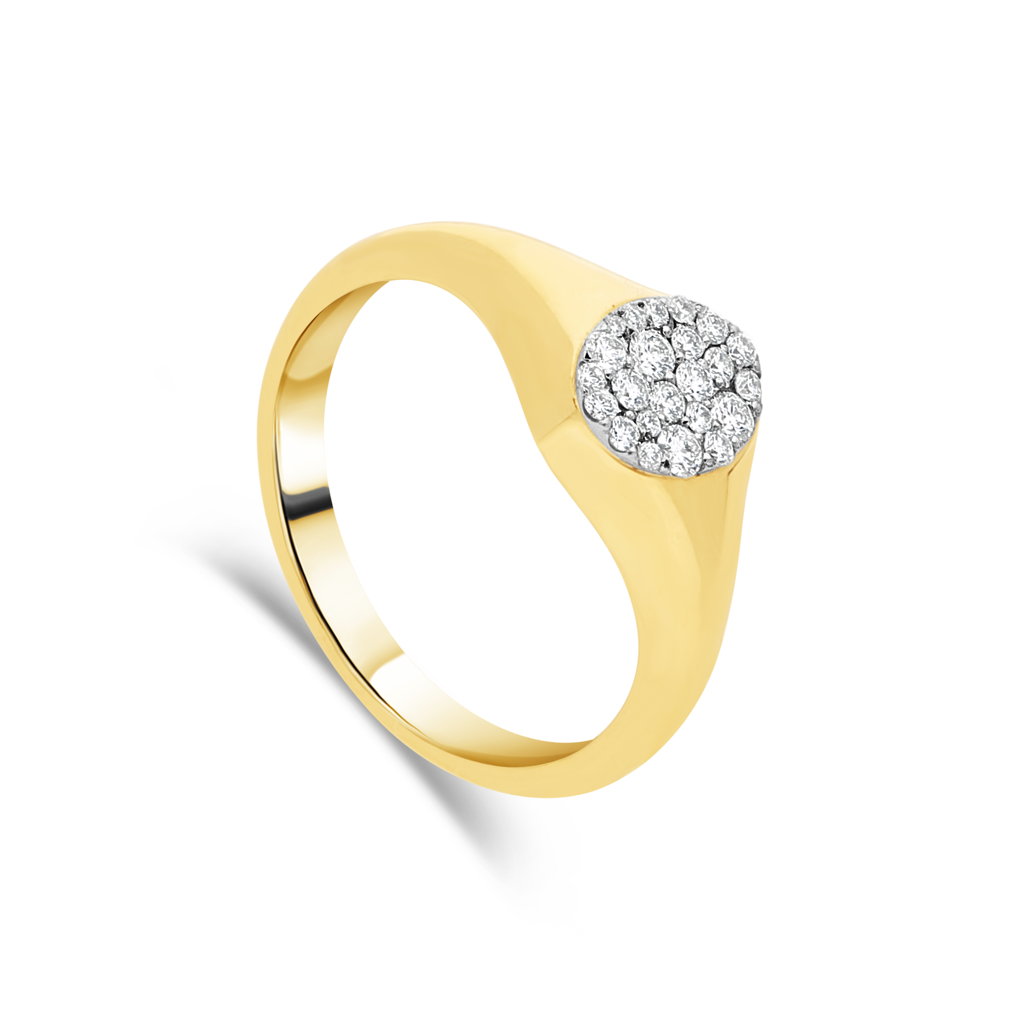 Pavé Diamond Cluster Signet Ring - Appleby Jewellers Dublin