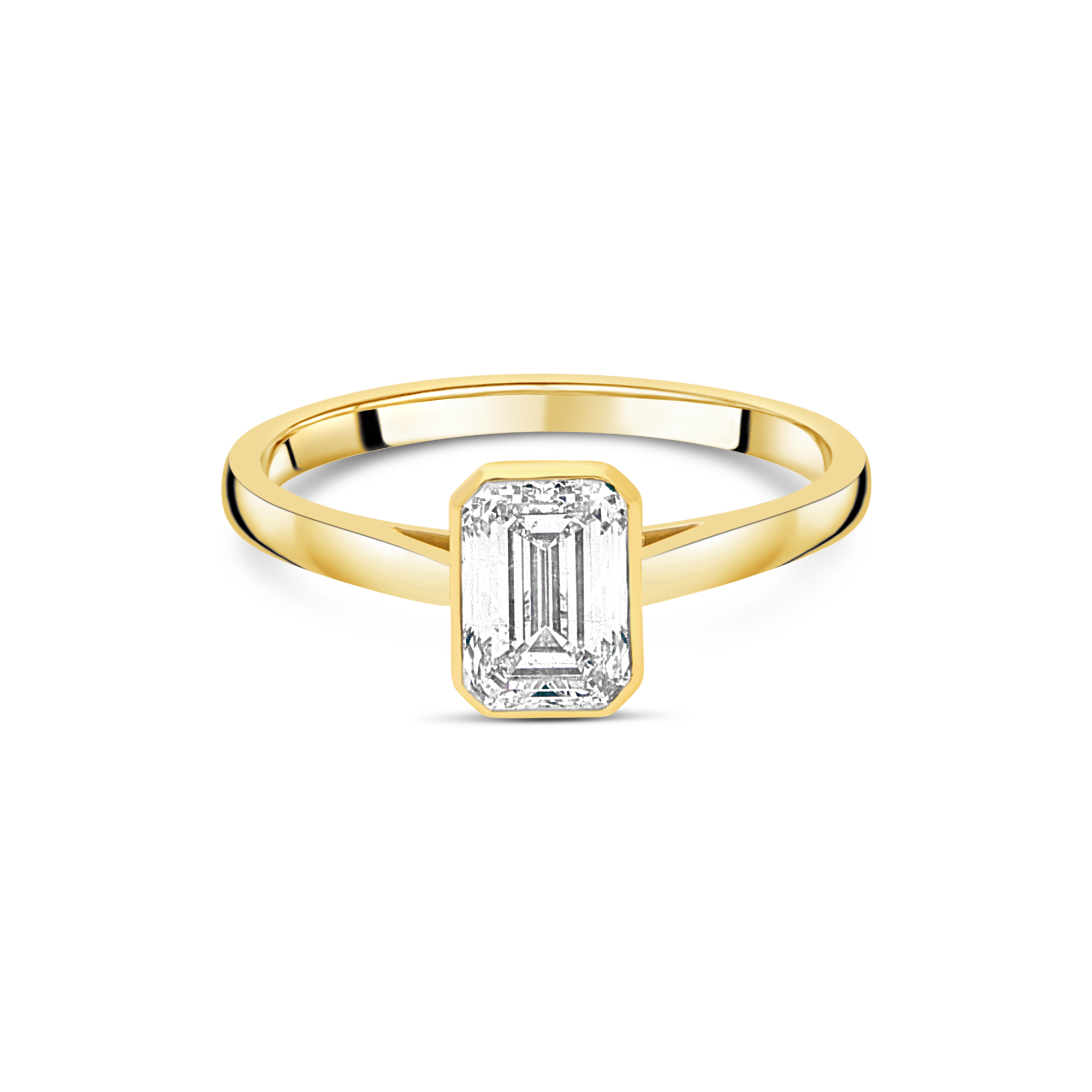 1ct Emerald Cut Bezel Ring - Appleby Jewellers Dublin