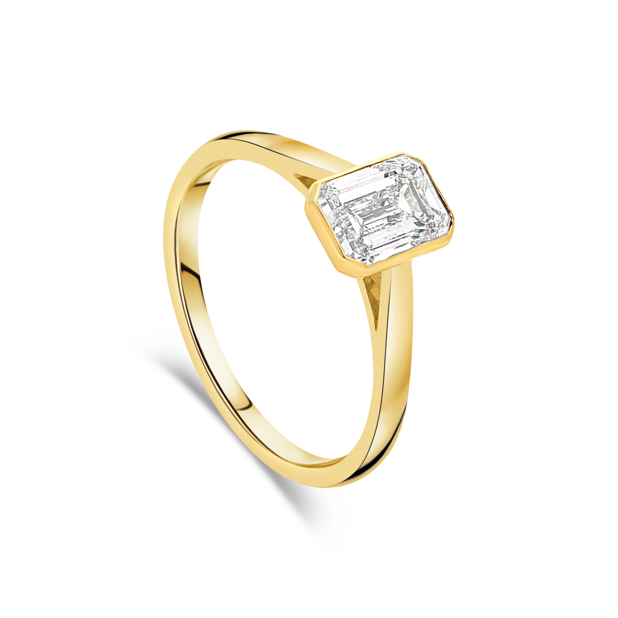 1ct Emerald Cut Bezel Ring - Appleby Jewellers Dublin