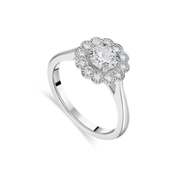 The Kate Flower Engagement Ring (Round Diamond) - Appleby Jewellers Dublin