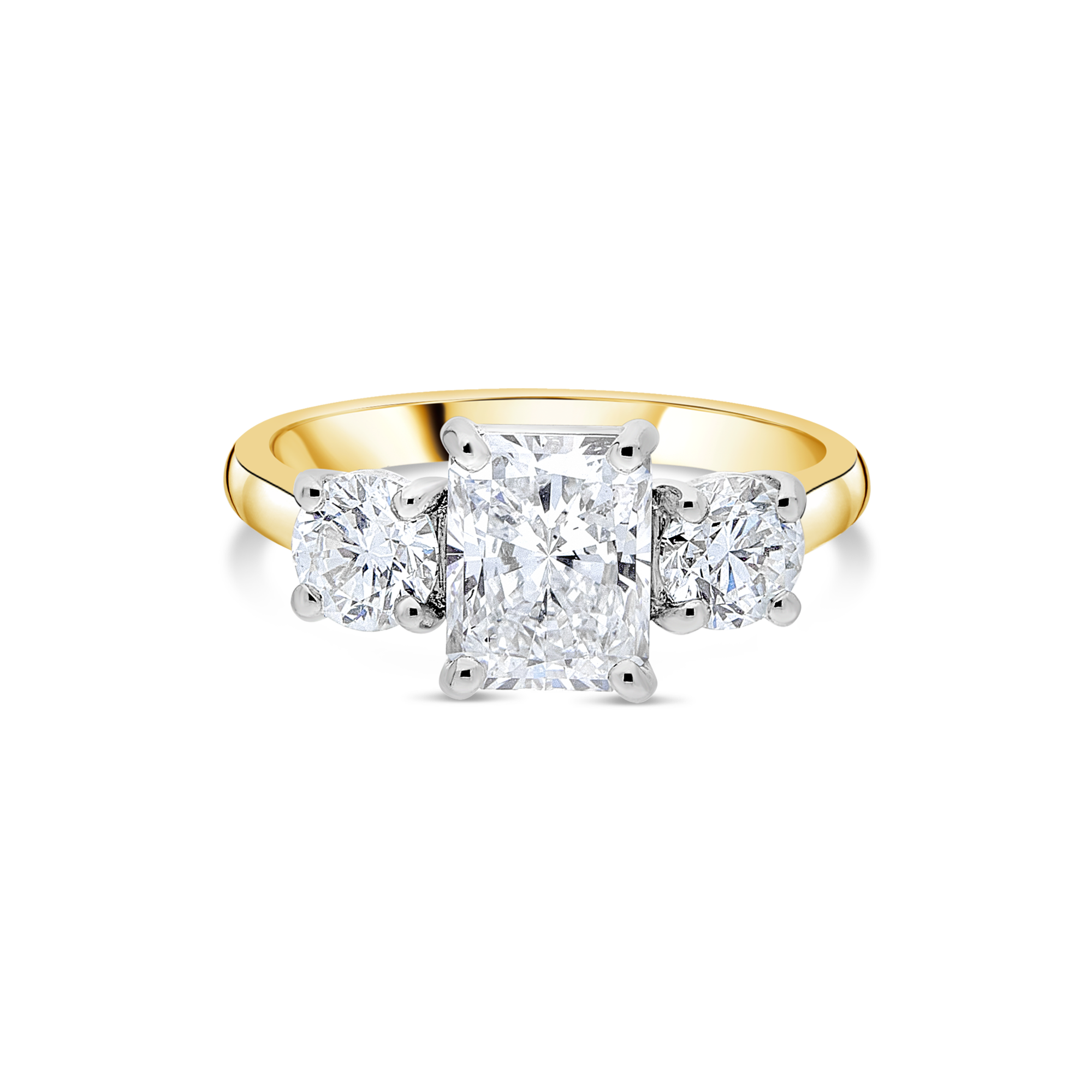 Ascot Trilogy Engagement Ring - Radiant Diamonds - Appleby Jewellers Dublin