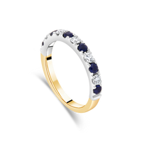 Sapphire and Diamond Ring, Yellow Gold and Platinum - Appleby Jewellers Dublin