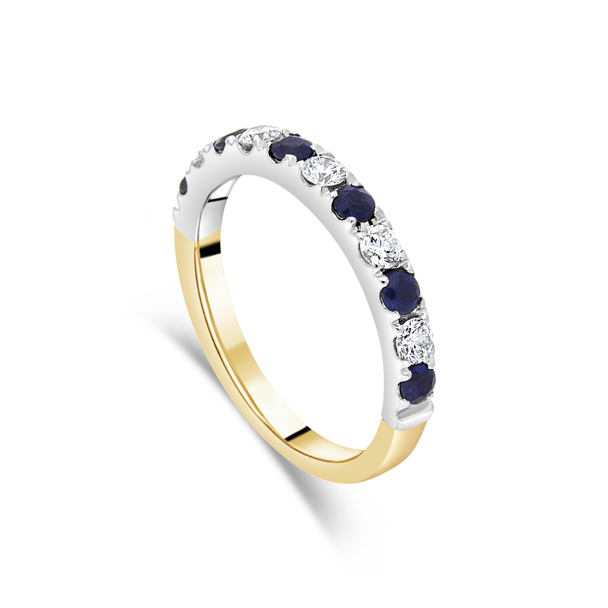 Sapphire and Diamond Ring, Yellow Gold and Platinum - Appleby Jewellers Dublin