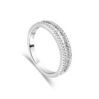 Platinum "Extravagance" Round and Baguette Diamond Pavé-set Ring - Appleby Jewellers Dublin