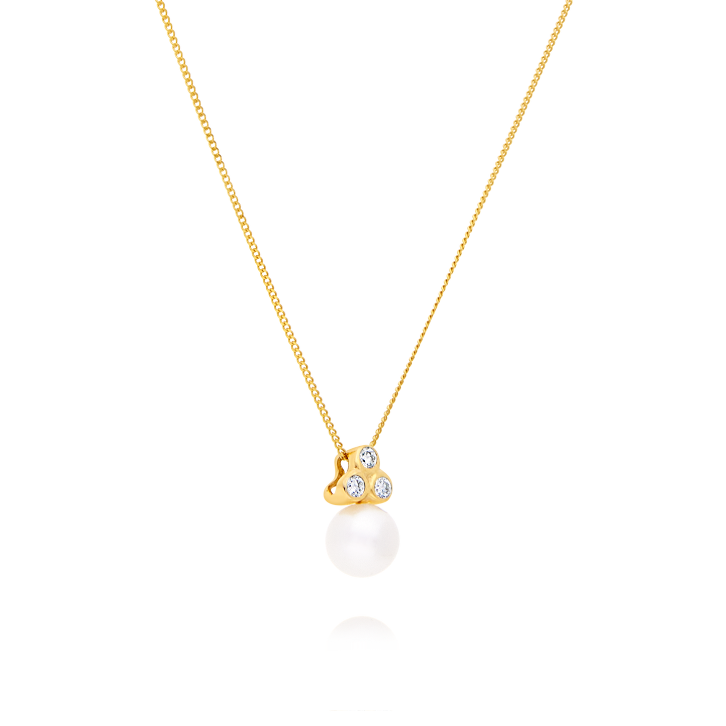 Diamond Set Pearl Necklace