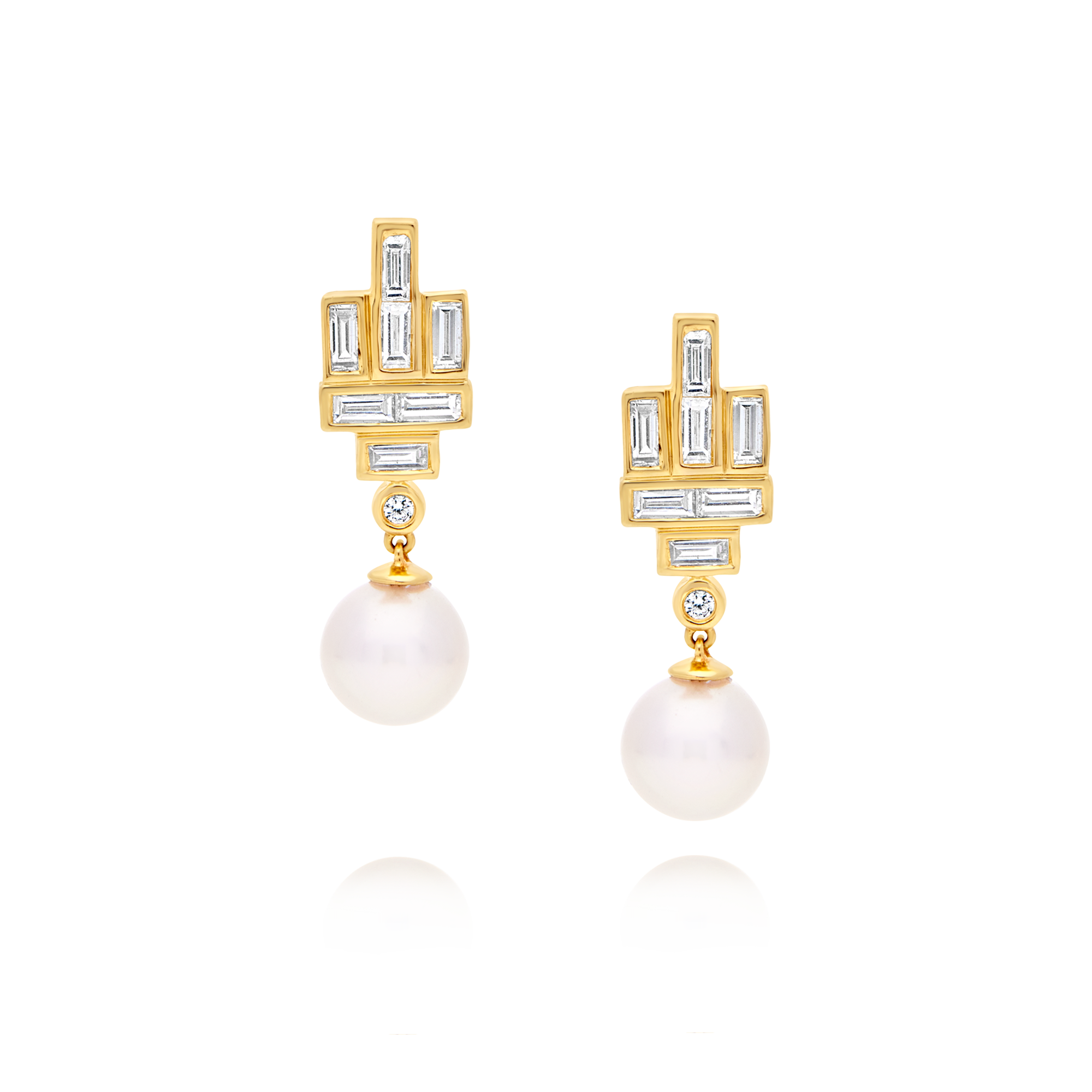 18ct Akoya Pearl & Diamond Earrings - Appleby Jewellers Dublin