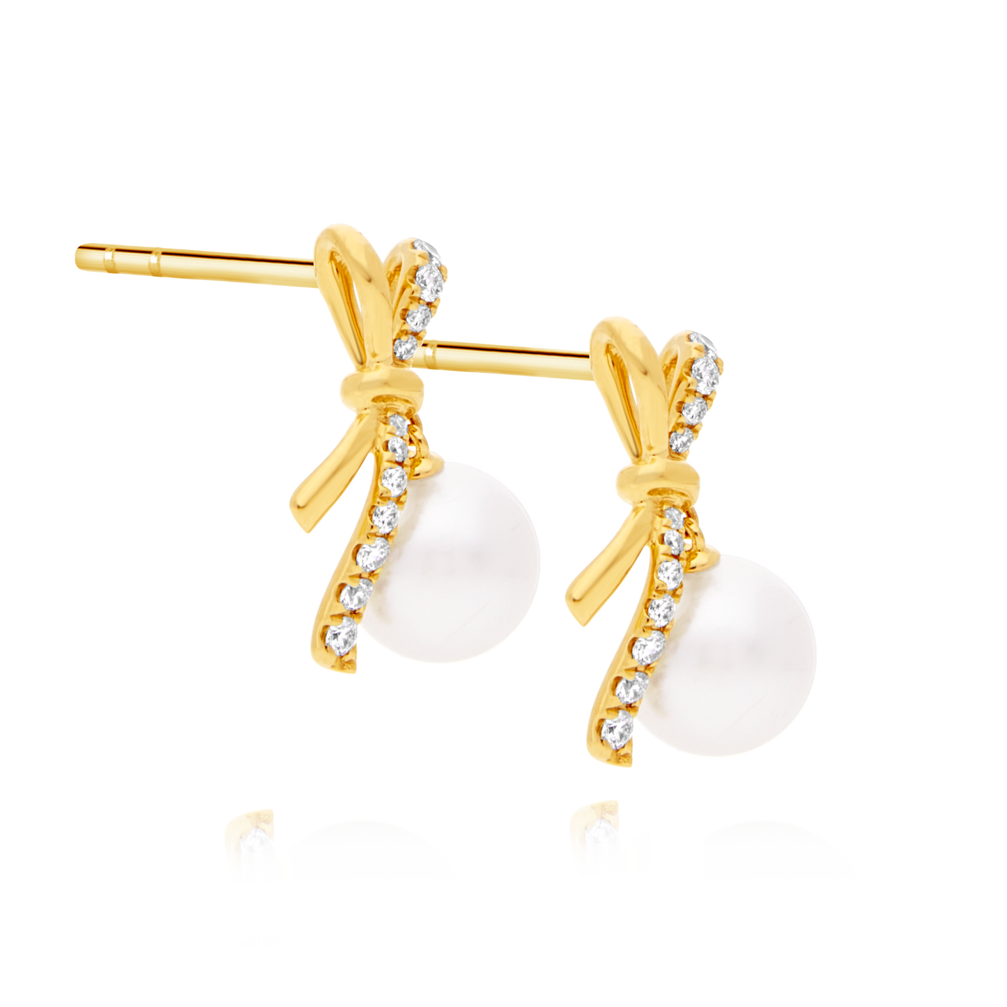 18 Carat Akoya Pearl & Diamond Earrings