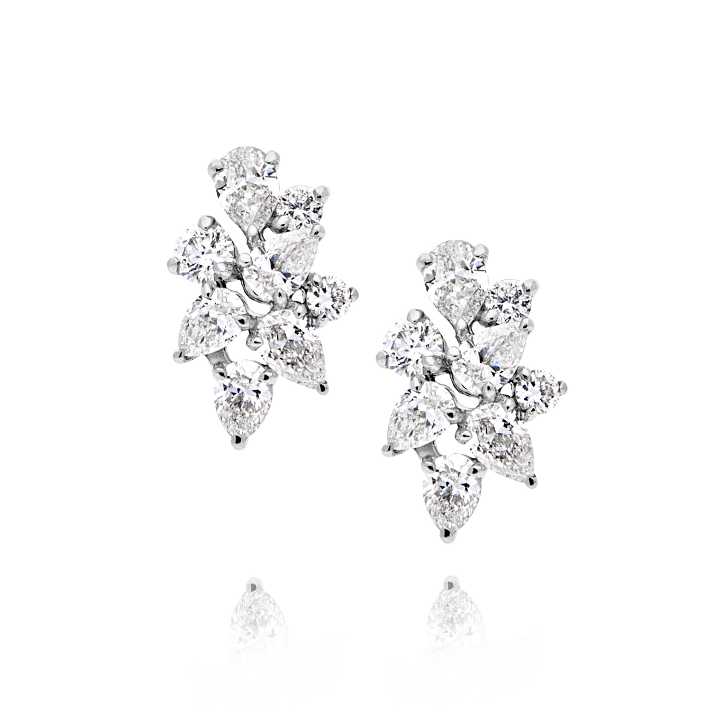 18 Carat White Gold Diamond Earrings