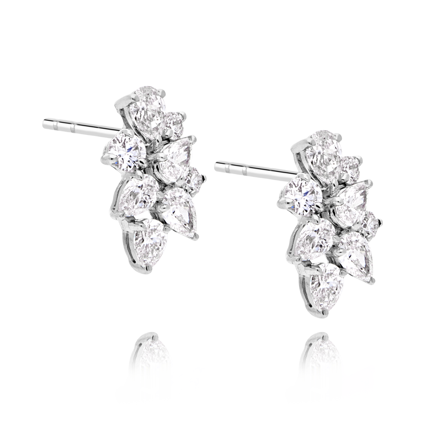 18 Carat White Gold Diamond Earrings