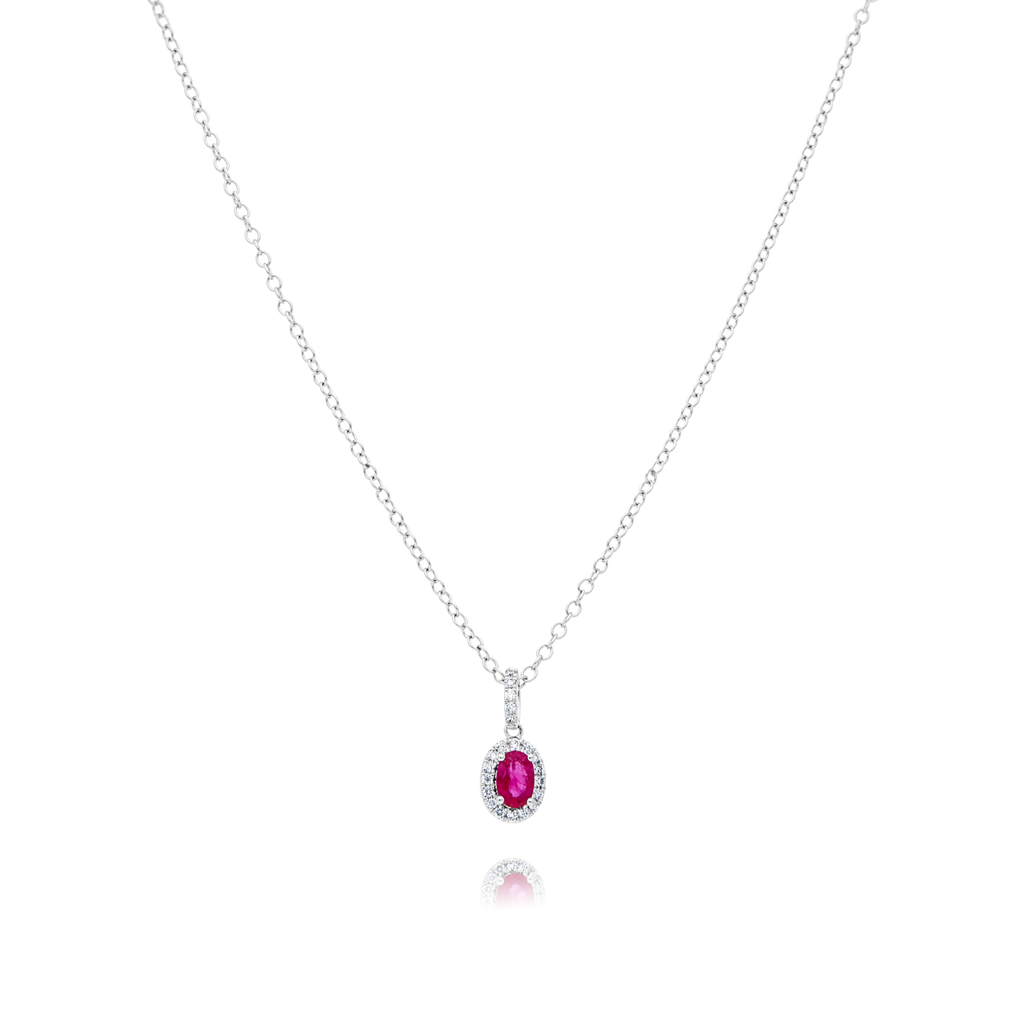 18 carat ruby & diamond pendant