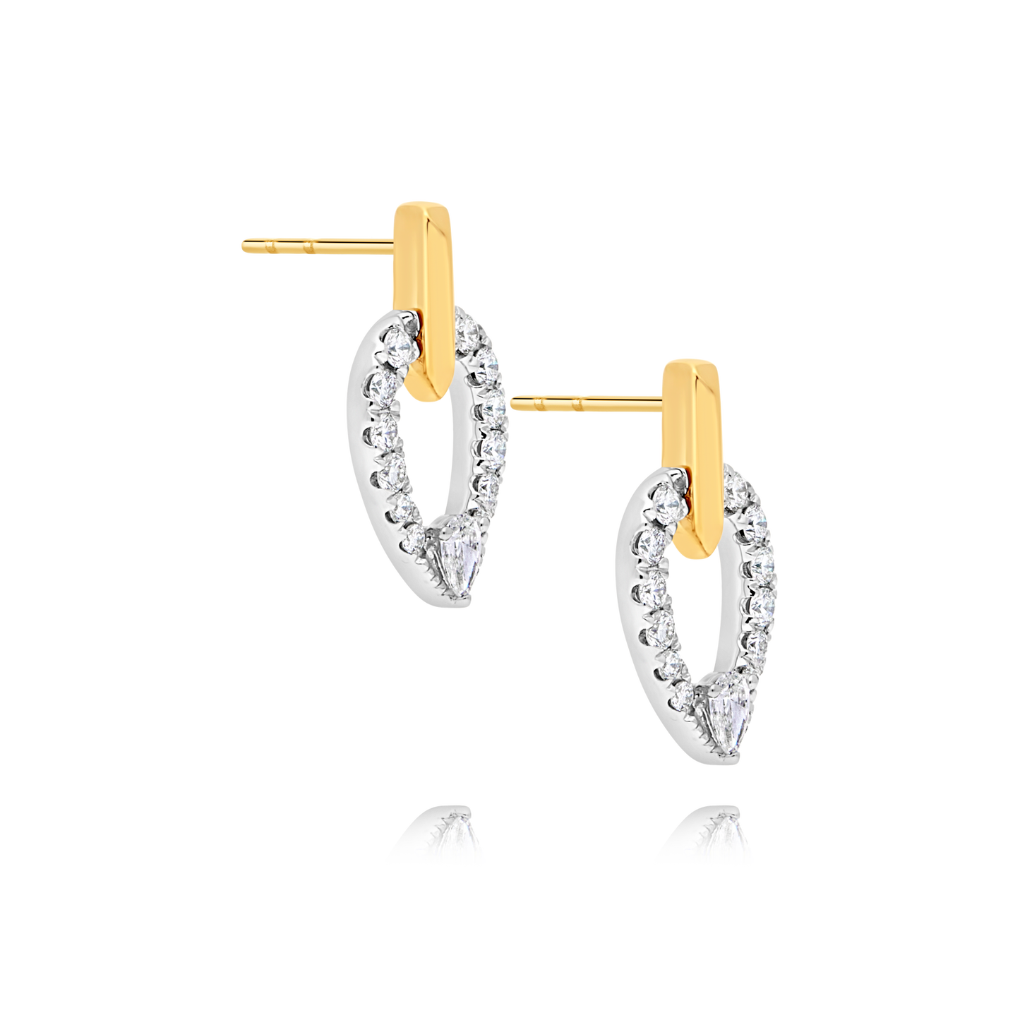 18 Carat Pear Shaped Diamond Earrings