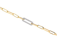 Two Tone Paperlink Diamond Necklace - Appleby Jewellers Dublin