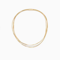 MARRAKECH Three-Strand Coil Necklace With Diamond Bar - Appleby Jewellers Dublin