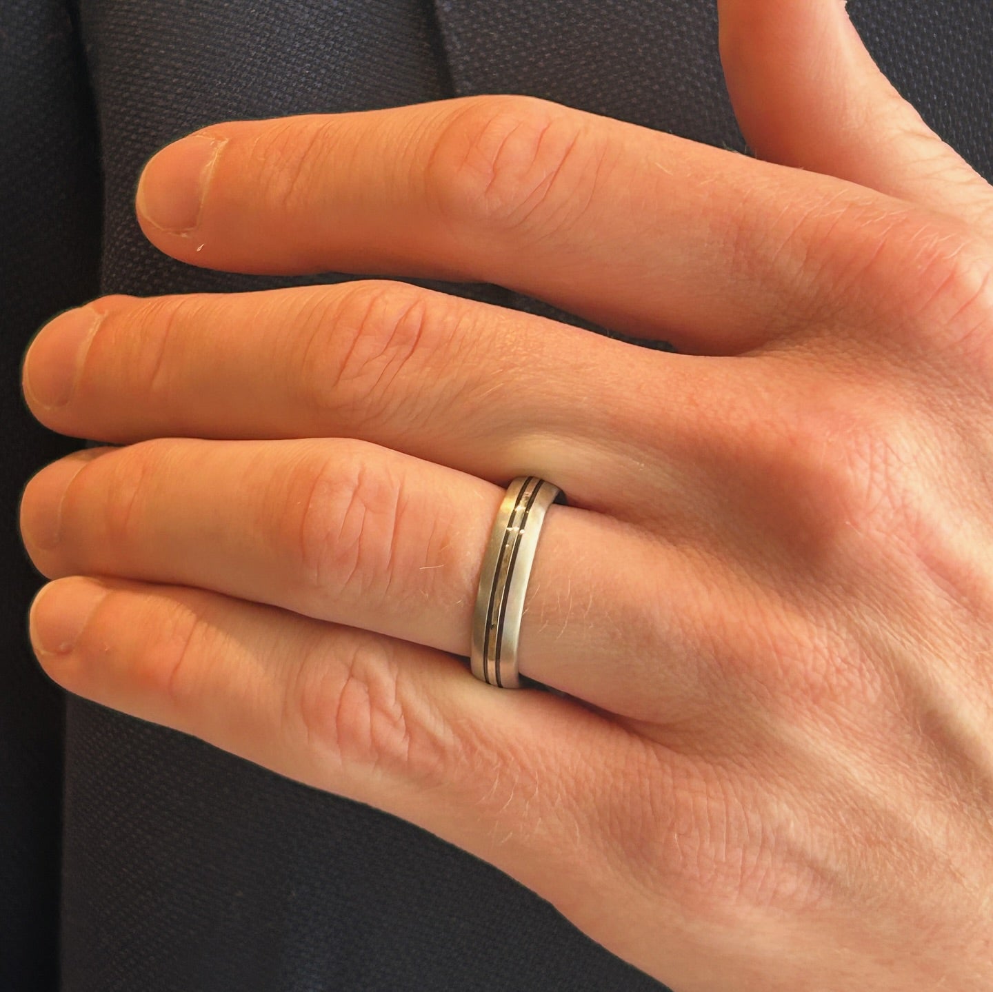 The Curved Ruthenium Band - Appleby Jewellers Dublin