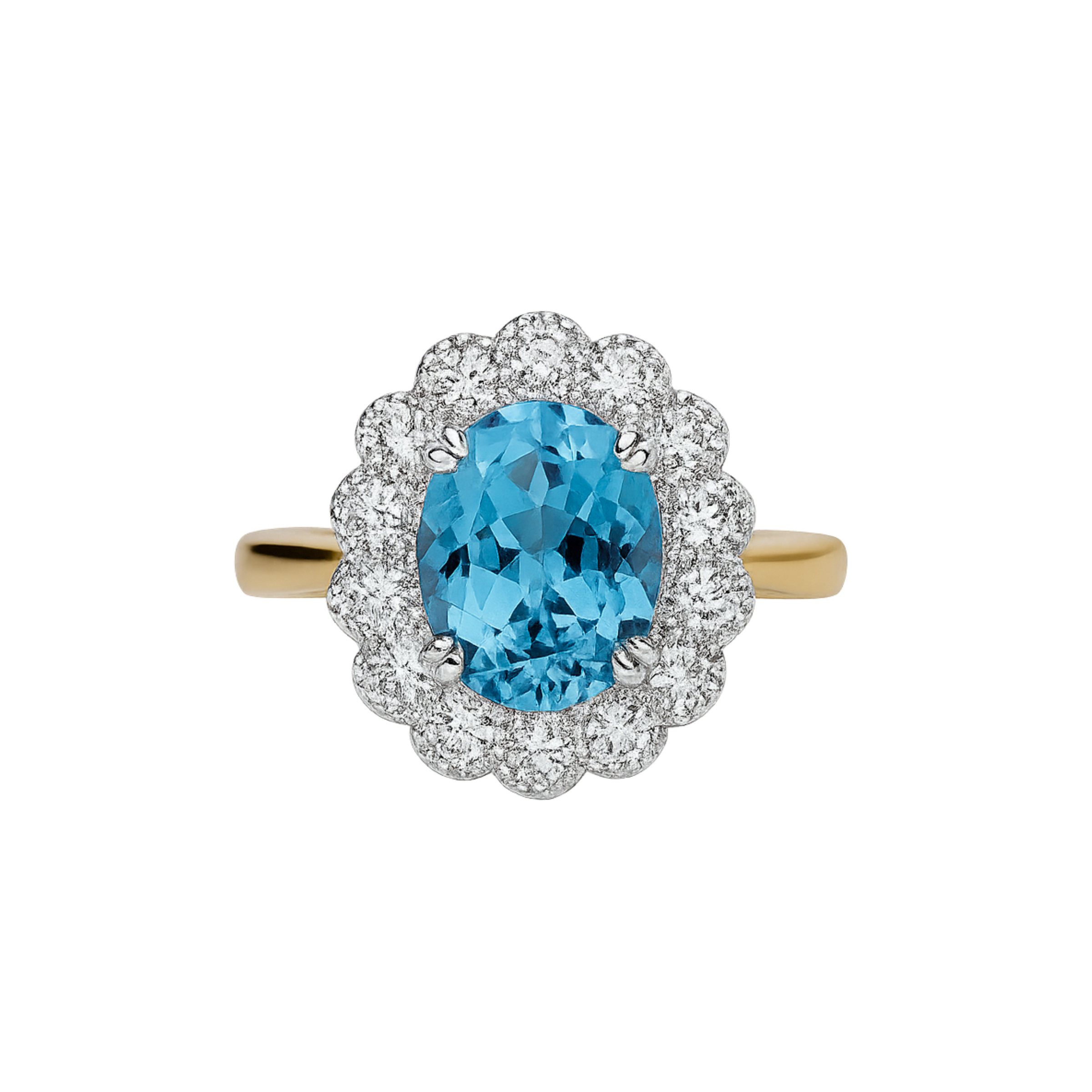 Aquamarine Kate Flower - Appleby Jewellers Dublin