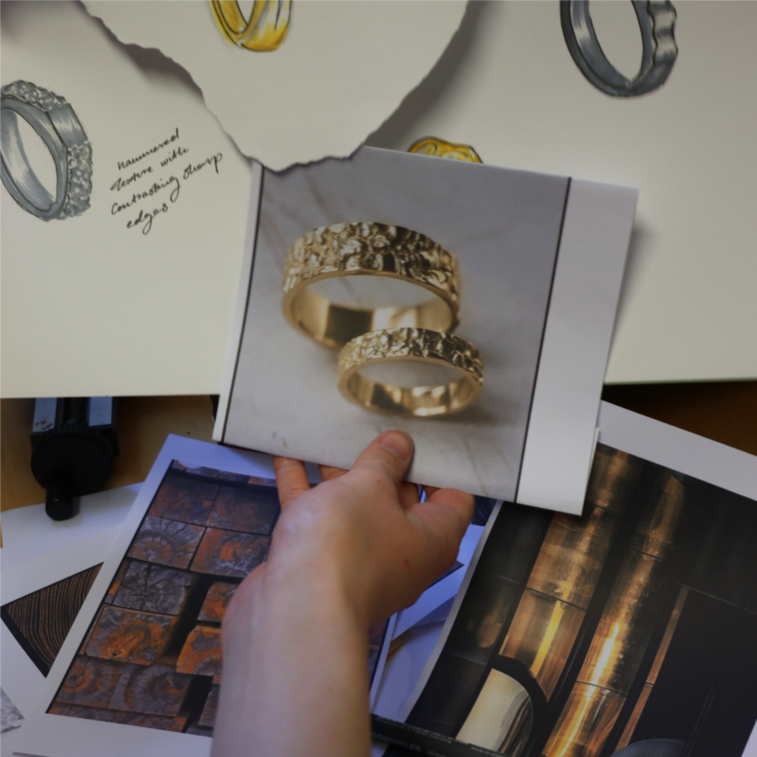 The Burren Textured Gold Band - Appleby Jewellers Dublin