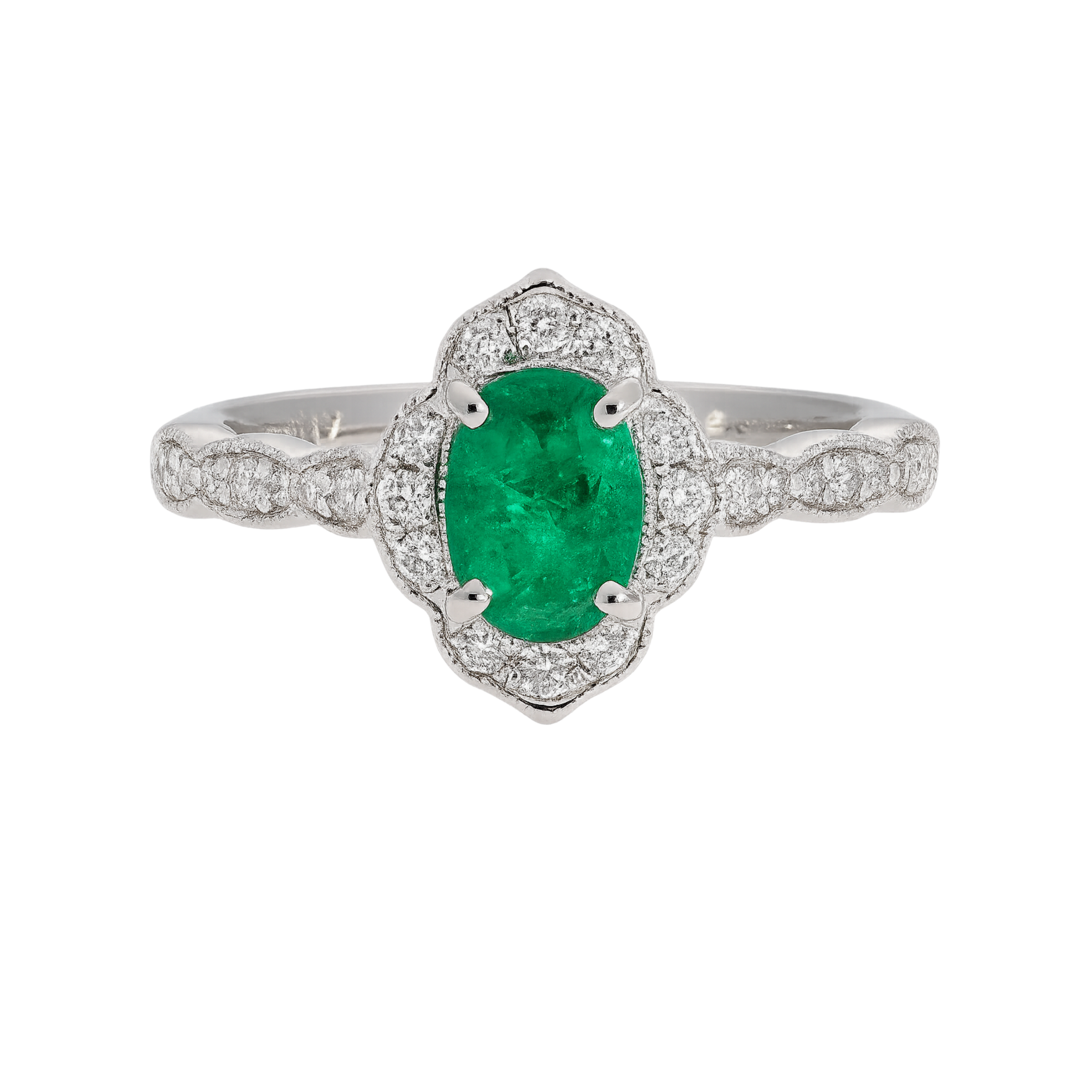 Emerald & Diamond ‘Kate Heritage’ Ring - Appleby Jewellers Dublin