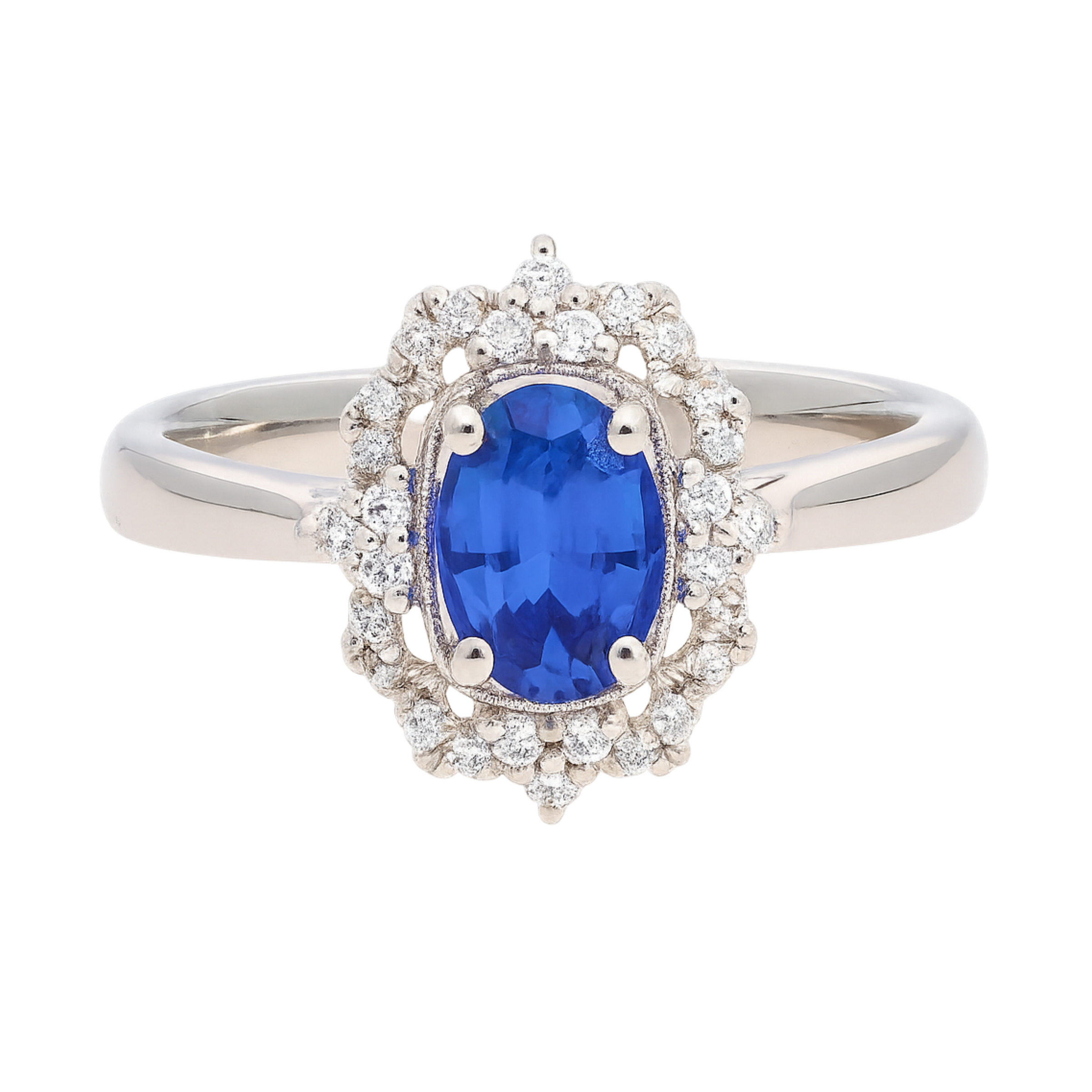 The Portia Sapphire & Diamond Cluster - Appleby Jewellers Dublin