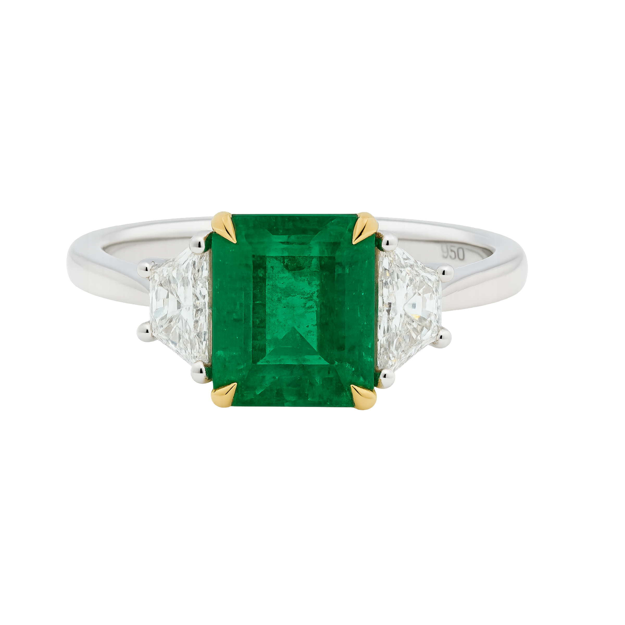 Emerald & Diamond Tranquility Trilogy Ring - Appleby Jewellers Dublin