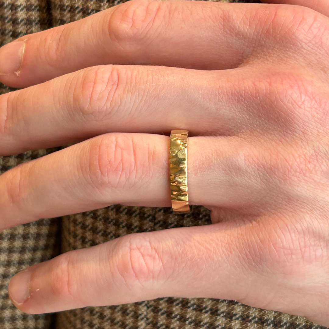 The Hammered Edge Band - Appleby Jewellers Dublin