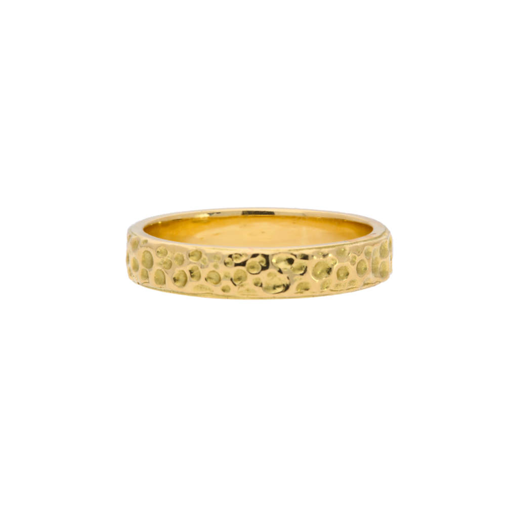 The Burren Textured Gold Band - Appleby Jewellers Dublin