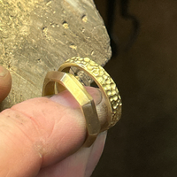 The Burren Textured Gold Band - Appleby Jewellers Dublin
