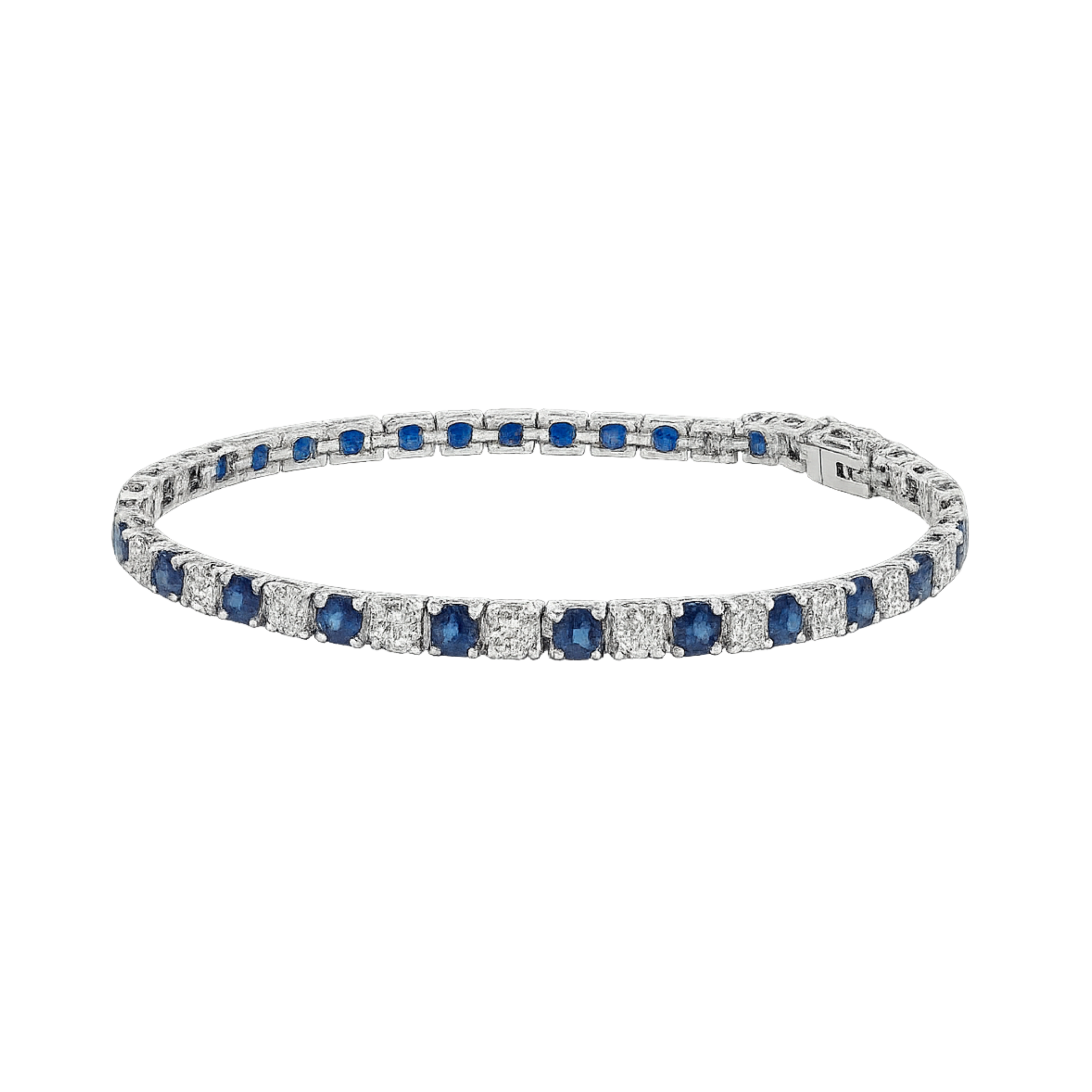 The Celeste Sapphire & Diamond Tennis Bracelet