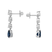 Sapphire and Diamond Trio Earrings