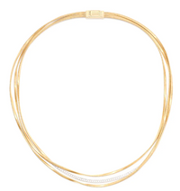 MARRAKECH Three-Strand Coil Necklace With Diamond Bar - Appleby Jewellers Dublin