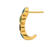 14ct Gold Peridot, Topaz & Quartz Earrings - Appleby Jewellers Dublin