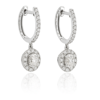 Diamond Drop Hoops - Appleby Jewellers Dublin