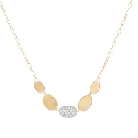 LUNARIA Collection 18ct Yellow Gold and Diamond Petite Half Collar Necklace - Appleby Jewellers Dublin