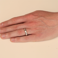 D-Shaped Gents Wedding Ring - Platinum - Appleby Jewellers Dublin