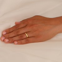 18ct Yellow Gold D-Shaped Ladies Wedding Ring - Appleby Jewellers Dublin