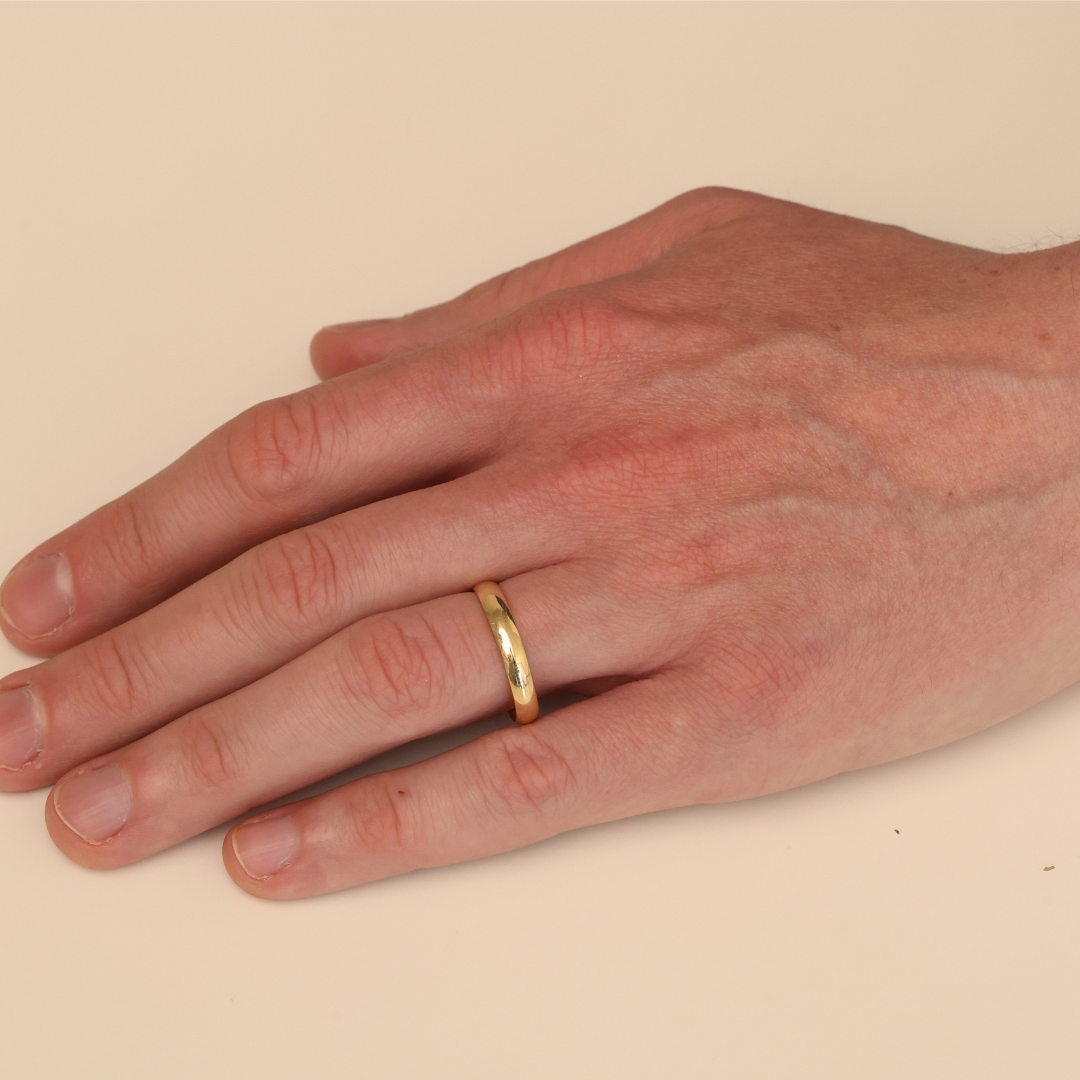D-Shaped Gents Wedding Ring - Appleby Jewellers Dublin