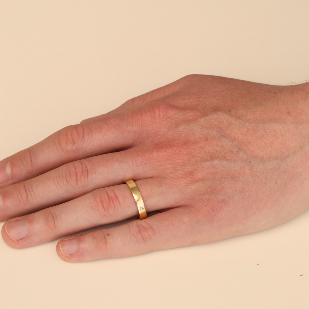Contemporary Flat Gents Wedding Ring - Appleby Jewellers Dublin