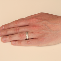 Brushed White Gold Gents Wedding Ring - Appleby Jewellers Dublin