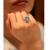 Aquamarine Kate Flower - Appleby Jewellers Dublin