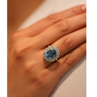 Aquamarine Kate Flower - Appleby Jewellers Dublin