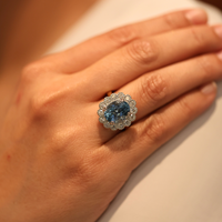 Aquamarine Kate Flower - Appleby Jewellers Dublin