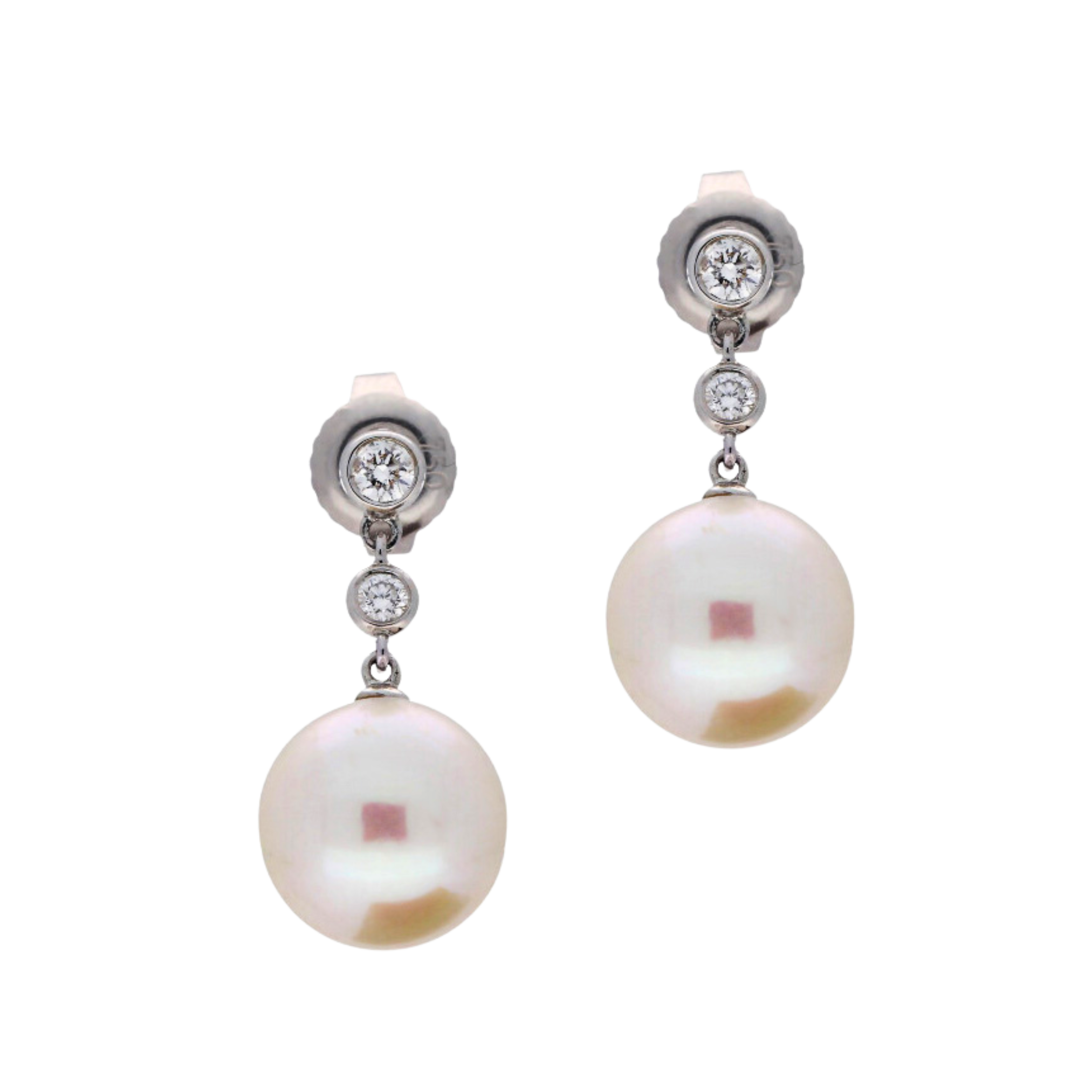 Pearl and Diamond Drop Earrings - Appleby Jewellers Dublin
