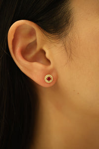 Ruby & Diamond Earrings - Appleby Jewellers Dublin
