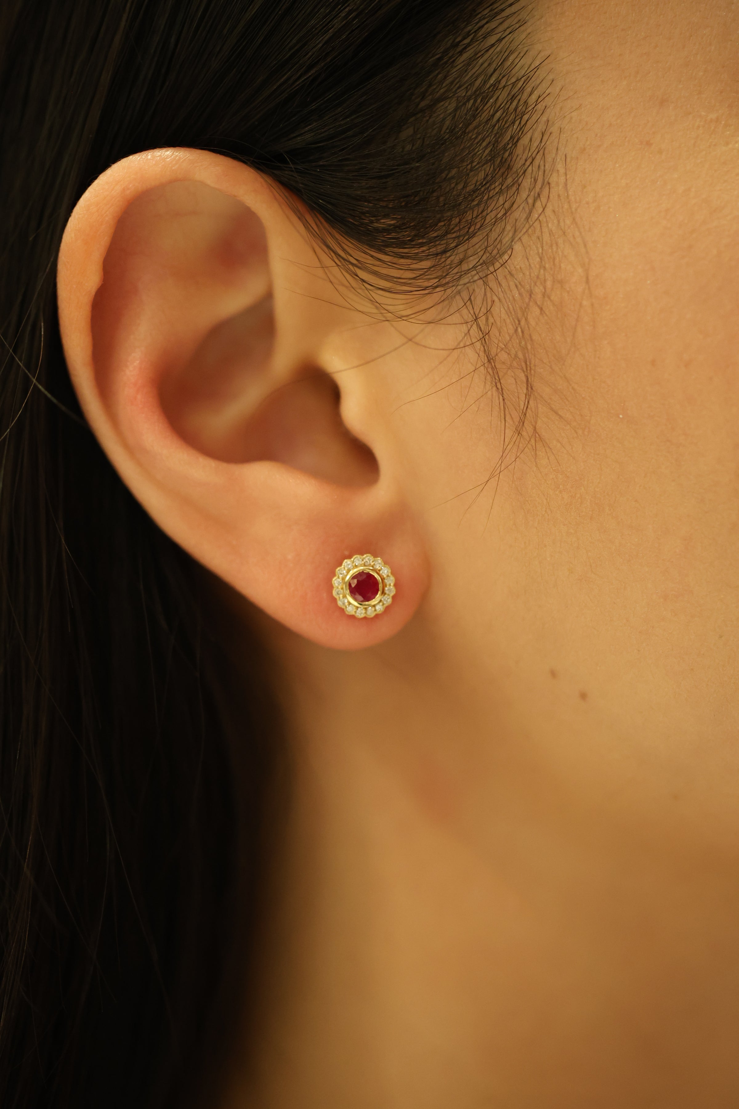 Ruby & Diamond Earrings - Appleby Jewellers Dublin