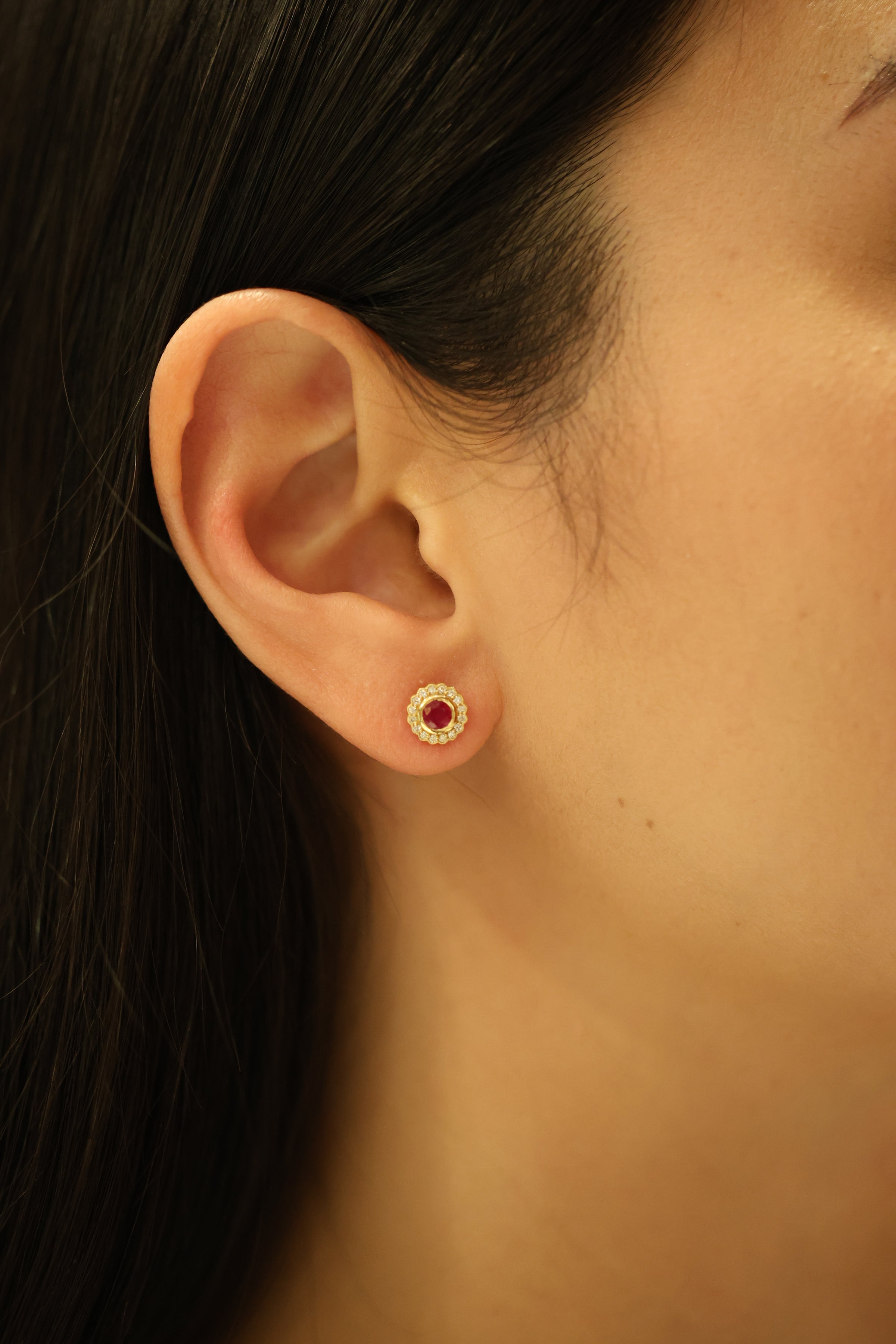 Ruby & Diamond Earrings - Appleby Jewellers Dublin