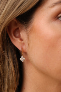 Quarter Floral Diamond Drop Earrings - Appleby Jewellers Dublin