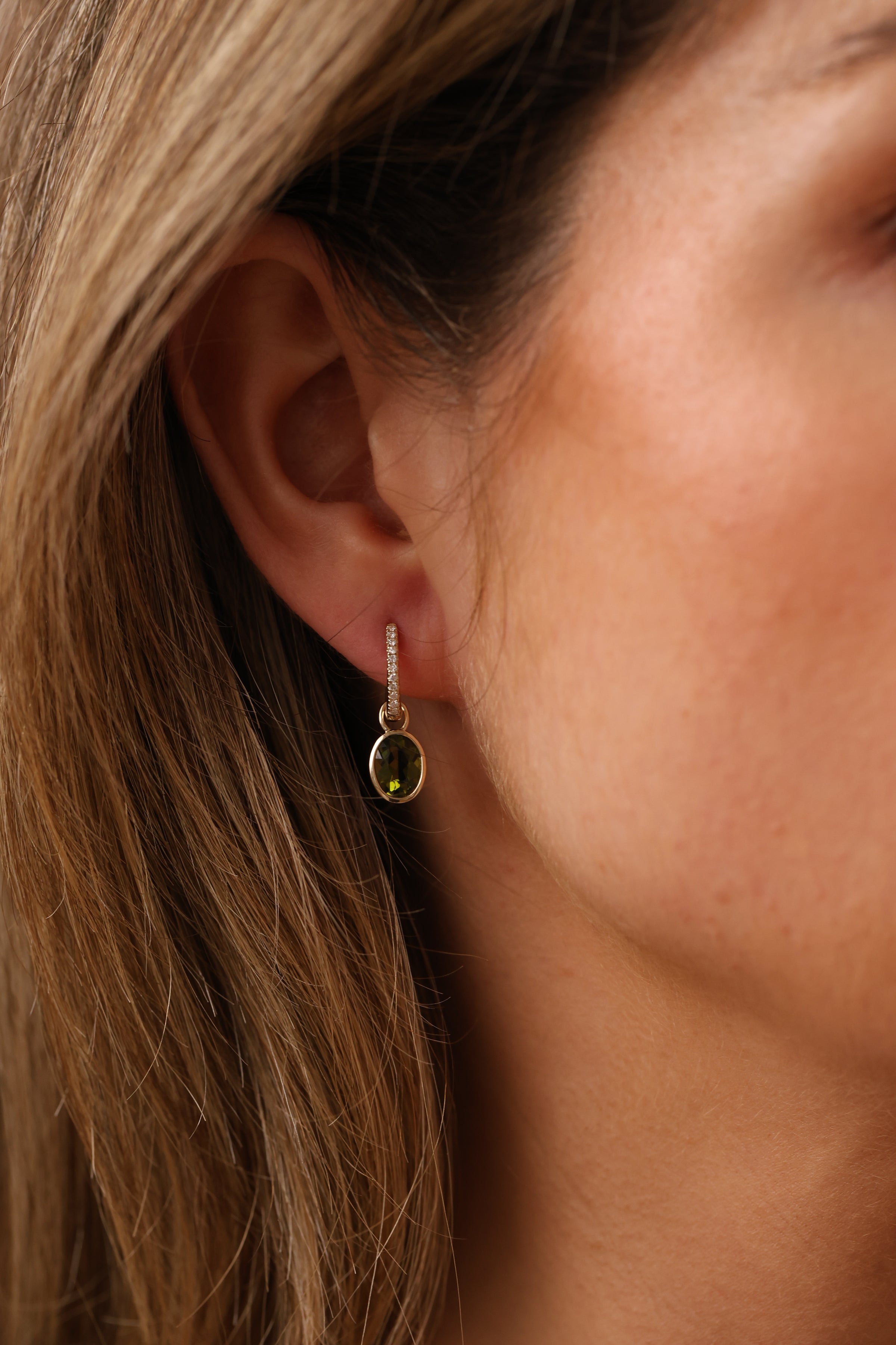 Green Tourmaline & Diamond Earrings - Appleby Jewellers Dublin