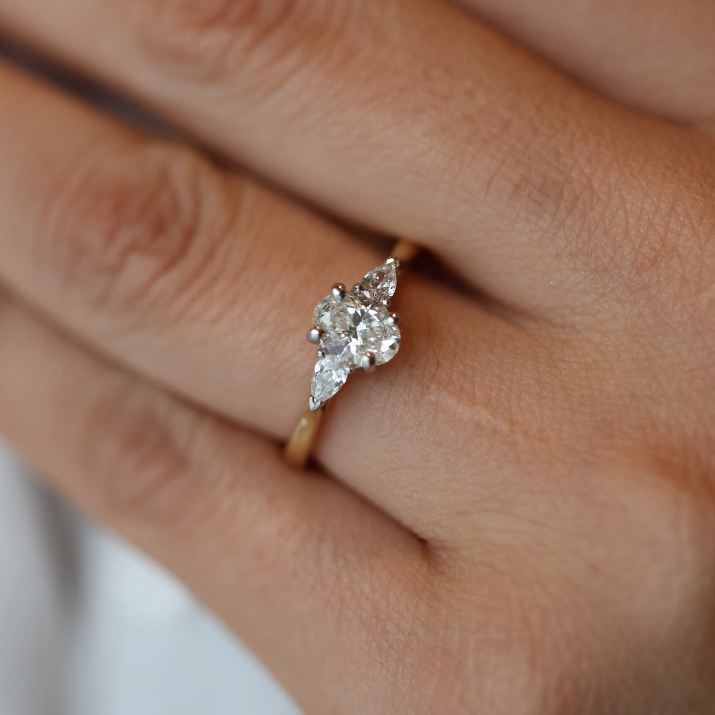 The "Tranquility" with Oval & Pear Shaped Diamonds