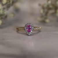 Corrine Pink Pear-Shaped Sapphire - Appleby Jewellers Dublin